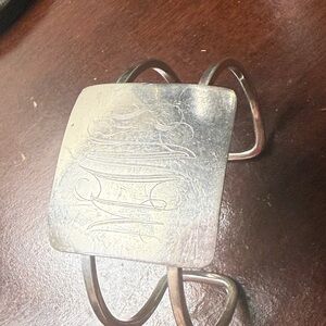 Vintage Signed Taxco Sterling Silver Artisan Bracelet